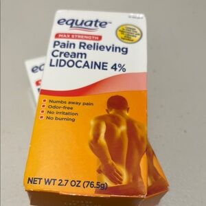 Equate Pain Relieving Cream Lidocaine 4% 2.7 oz